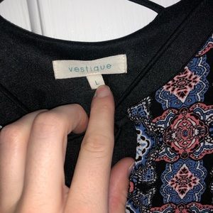 Long sleeve, patterned Vestique dress